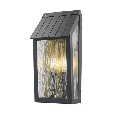 Artcraft Lighting Point Outdoor Wall Sconce - Black And Brass