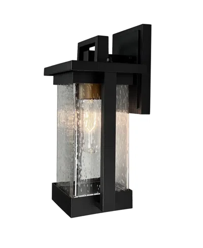 Artcraft Lighting Port Charlotte 12.44" Metal Outdoor Wall Light In Black