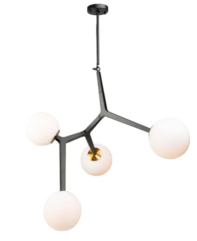 Artcraft Lighting Ravello 42" Metal 4-light Pendant In Black