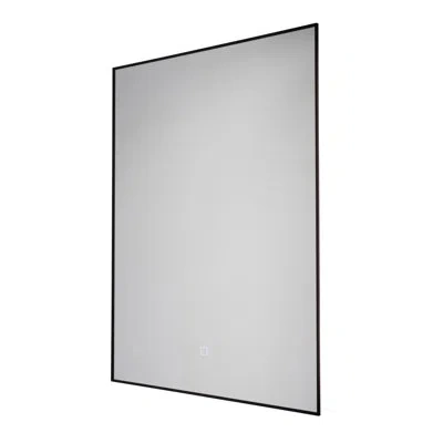 Artcraft Lighting Rectangle Wall Mirror In Matte Black
