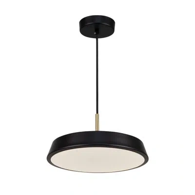Artcraft Lighting Relyea - 1-light Pendant - 12"w - Black In Black,black