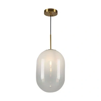 Artcraft Lighting Remick - 1-light Pendant - White/brass