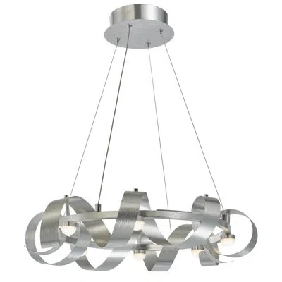Artcraft Lighting Rolling Hills 8 - Light Unique / Statement Wagon Wheel Chandelier In Brushed Aluminum