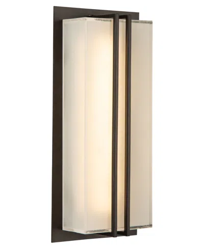 Artcraft Lighting Sausalito 11.81" Metal Vertical Stripes Led Outdoor Wall Light In Black