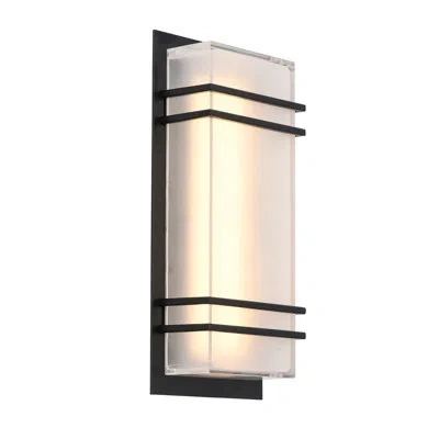 Artcraft Lighting Sausalito 15w Led Outdoor Wall Light Black