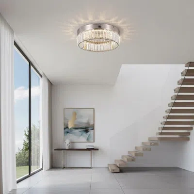 Artcraft Lighting Single Tier Led Flushmount Satin Nickel