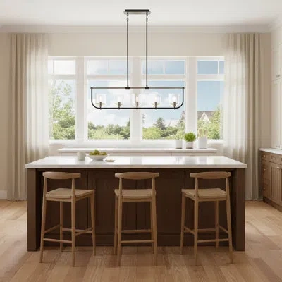 Artcraft Lighting Square / Rectangle Chandelier In Black,nickel