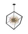 Artcraft Lighting Sunburst Chandelier In Black
