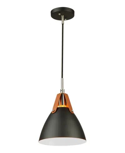 Artcraft Lighting Tote 9" Metal Dimmable Pendant In Black