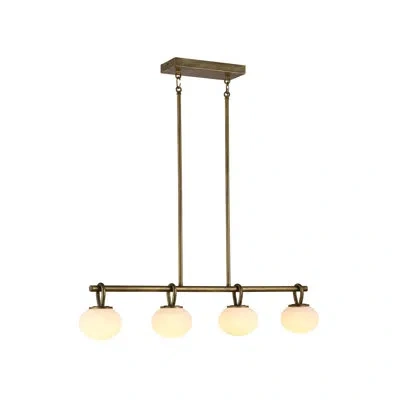 Artcraft Lighting Velora 4-light Linear Island Pendant - Legacy Brass In Gold