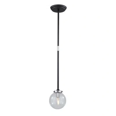 Artcraft Lighting Vero Modo 1 - Light Single Globe Pendant In Matte Black