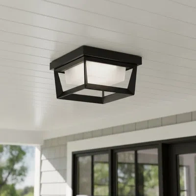 Artcraft Lighting Waterbury 12w Led Outdoor Flush Mount Black