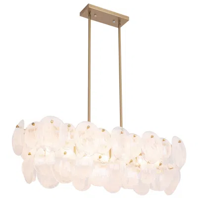 Artcraft Lily 42" Wide Brushed Brass Island Chandelier