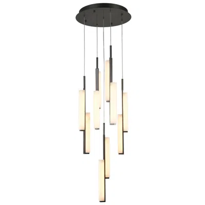 Artcraft Lumina 20" Wide 10-light Forged Bronze Pendant