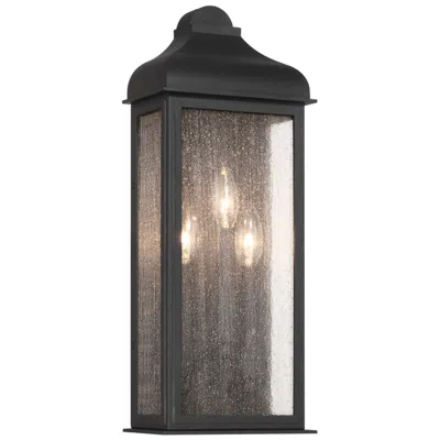Artcraft Madrid 19" High Black 3-light Outdoor Wall Light