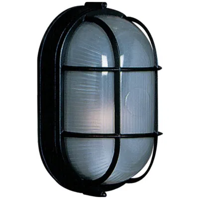 Artcraft Marine 6.75" Wide Black Outdoor Wall Light With Semi-white Glass Shade