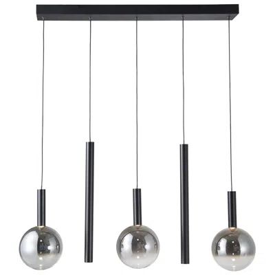 Artcraft Modella 39" Wide 5-light Black Pendant In Multi