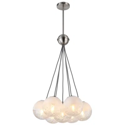 Artcraft Moonlight 19" Wide 7-light Satin Nickel Pendant
