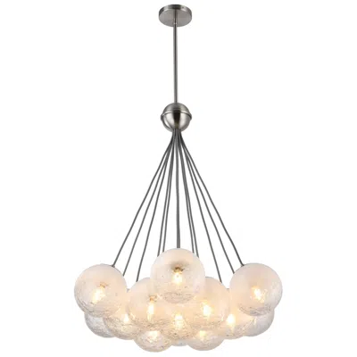 Artcraft Moonlight 28" Wide 12-light Satin Nickel Pendant