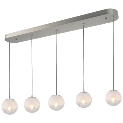 Artcraft Moonlight 40" Wide 5-light Satin Nickel Pendant