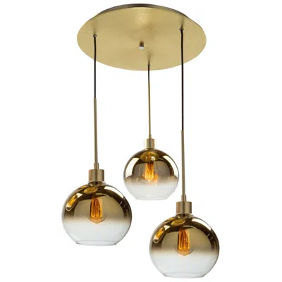 Artcraft Morning Mist 12" Wide 3.light Gold Pendant