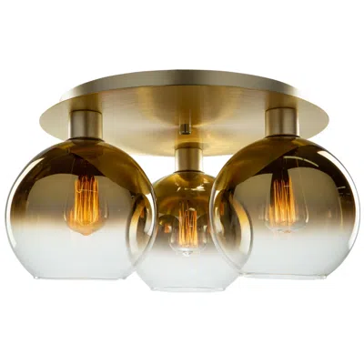 Artcraft Morning Mist 19 3/4" Wide Matte Brass 3-light Ceiling Light