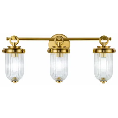 Artcraft Myla 24" Wide Vintage Brass 3-light Bath Light