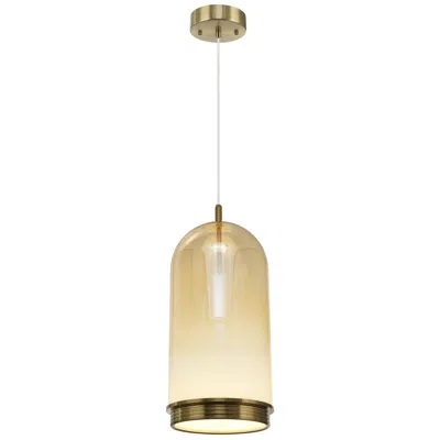 Artcraft Nebulosa 7" Wide Brass Pendant