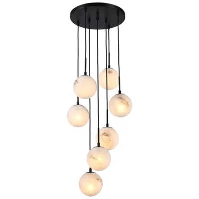 Artcraft Nightfall 18.5" Wide 7-light Black Pendant