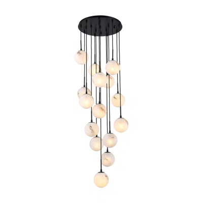 Artcraft Nightfall 23" Wide 15-light Black Pendant