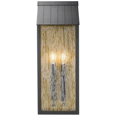 Artcraft Point 21 1/2" High Black 2-light Outdoor Wall Light