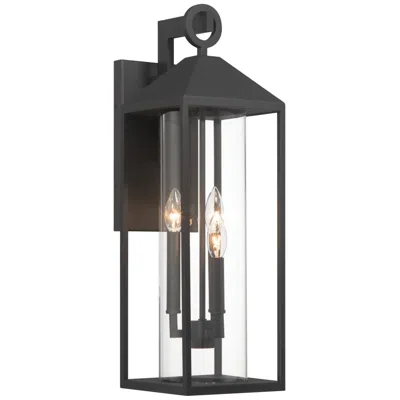 Artcraft Portside 24" High 3-light Black Outdoor Wall Sconce