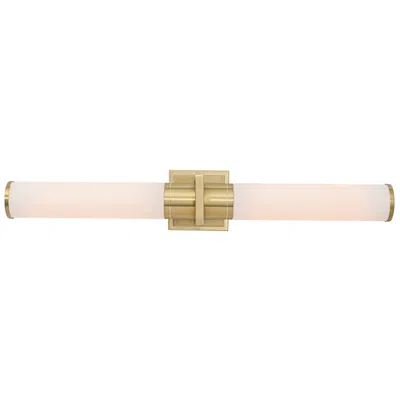 Artcraft Positano 29" Wide 2-light Satin Brass Bathroom Vanity W/ White Glass S
