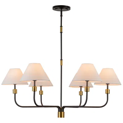 Artcraft Providence 42" Wide Black 6-light Chandelier