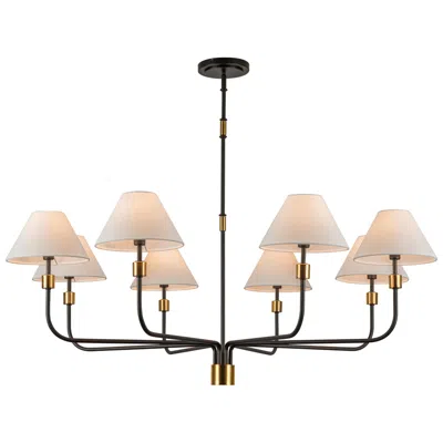 Artcraft Providence 52" Wide Black 8-light Chandelier