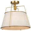Artcraft Pullman 17" Wide Brass Drum Ceiling Light