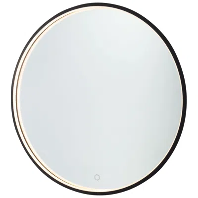 Artcraft Reflections 5.75" Matte Black 30w Round Led Mirror