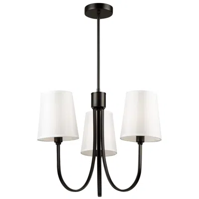 Artcraft Rhythm 3 Light Chandelier Black