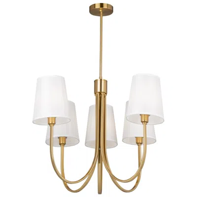 Artcraft Rhythm 5 Light Chandelier Brushed Gold
