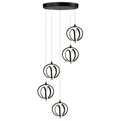 Artcraft Rose 20.28" Wide Black Pendant
