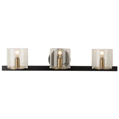 Artcraft Salinas 3-light Vanity Black & Brass