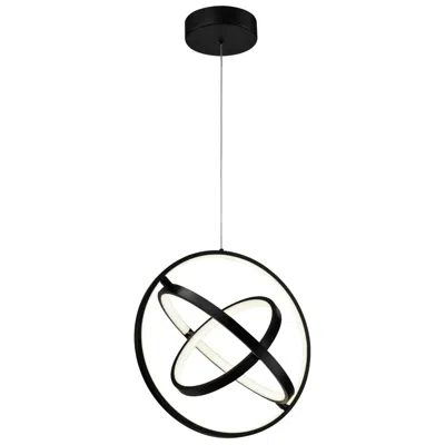 Artcraft Sienna 13" Wide Semi Gloss Black Led Pendant Light