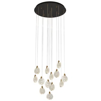 Artcraft Snowflake 23 1/2" Wide Satin Brass Led Multi-light Pendant