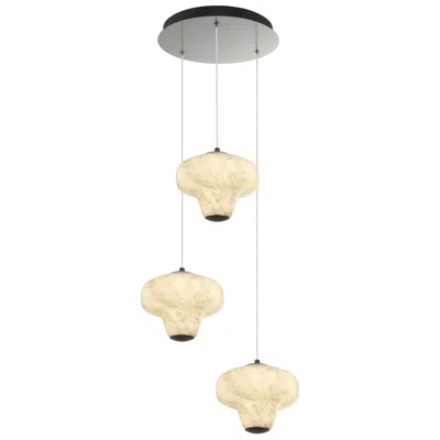 Artcraft Solara 17" Wide 3-light Graphite Led Chandelier