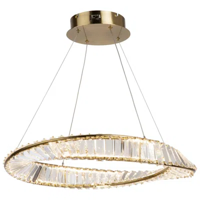 Artcraft Stella 23 3/4" Wide Brushed Brass Led Pendant Light