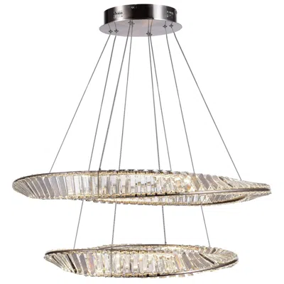 Artcraft Stella 27.75" Wide Satin Nickel 90w Led Chandelier