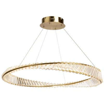 Artcraft Stella 31 1/2" Wide Brushed Brass Led Pendant Light