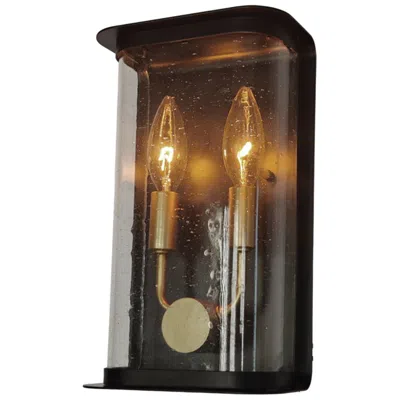 Artcraft Stonegate 10.5" High 2-light Black Outdoor Wall Sconce