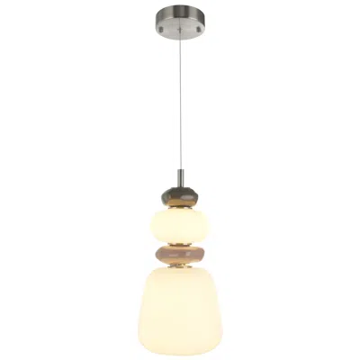 Artcraft Strata 7" Wide Satin Nickel Pendant