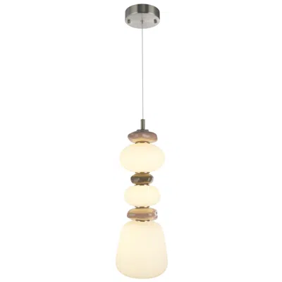 Artcraft Strata 7" Wide Satin Nickel Pendant